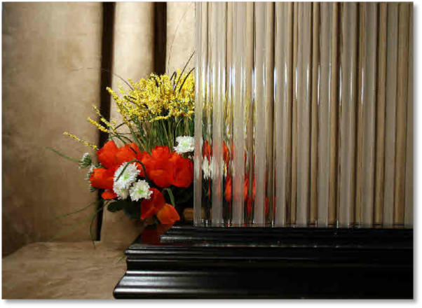 Enlarged view of Flute Frost Glass cut to your size