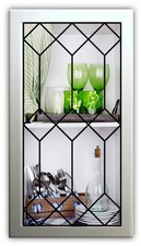 Leaded Glass Cabinet Insert Design #L-417-H