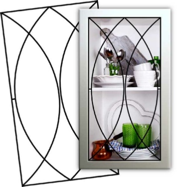 Leaded Glass Design L-150-H using clear glass so that items shown in the cabinet are more transparent Leaded Glass Design L-150-H using clear glass so that items shown in the cabinet are more transparent