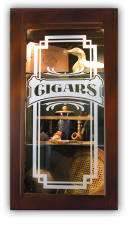 Glass Door Inserts from the Hemingway Cigar Collection