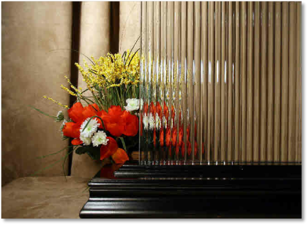 Enlarged view of Reeded Glass cut to your size