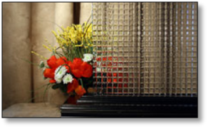 Cabinet Decorative Cross Reeded Glass #HV-230