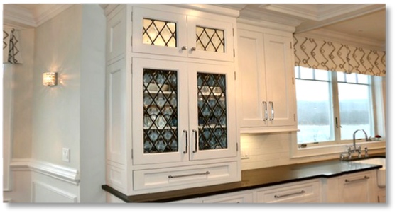 Leaded Cabinet Glass - Leaded Glass Inserts - Leaded Cabinet Door Glass